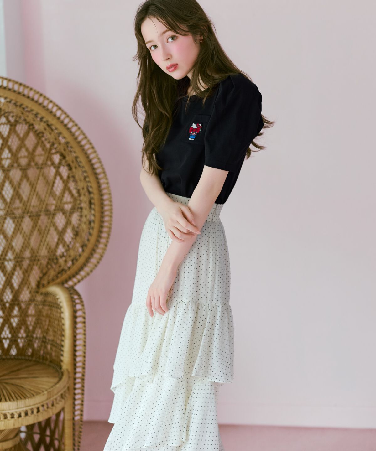 WILLSELECTION「WILLSELECTION&times;HELLO KITTY 刺繍カットトップス」|Tシャツ・カットソー|