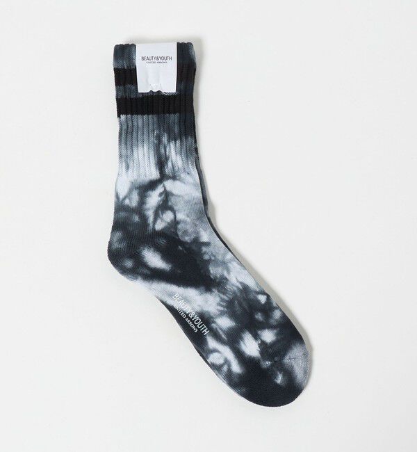 BEAUTY&YOUTH UNITED ARROWS「ツーライン パイル クルー タイダイ ソックス」|ソックス|その他1