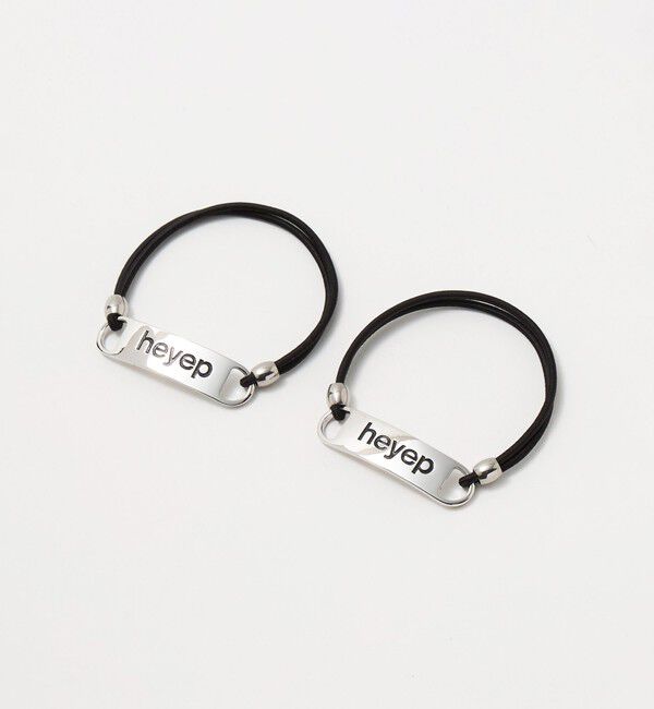 BEAUTY&YOUTH UNITED ARROWS「＜heyep＞ロゴパーツ ヘアタイ/2P」|ヘアゴム・シュシュ|SILVER