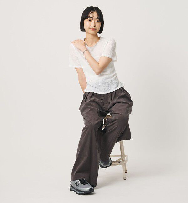 BEAUTY&YOUTH UNITED ARROWS「ベロア パイピング ギャザー カットソー」|Tシャツ・カットソー|