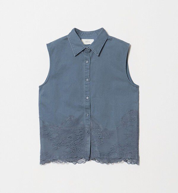 BEAUTY&YOUTH UNITED ARROWS「【別注】＜calm Line＞レース ノースリーブ ブラウス」|シャツ・ブラウス|NAVY