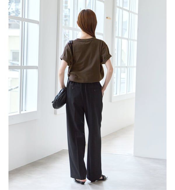 U by SPICK&SPAN「リネンライクウォッシャブルパンツ」|スラックス|