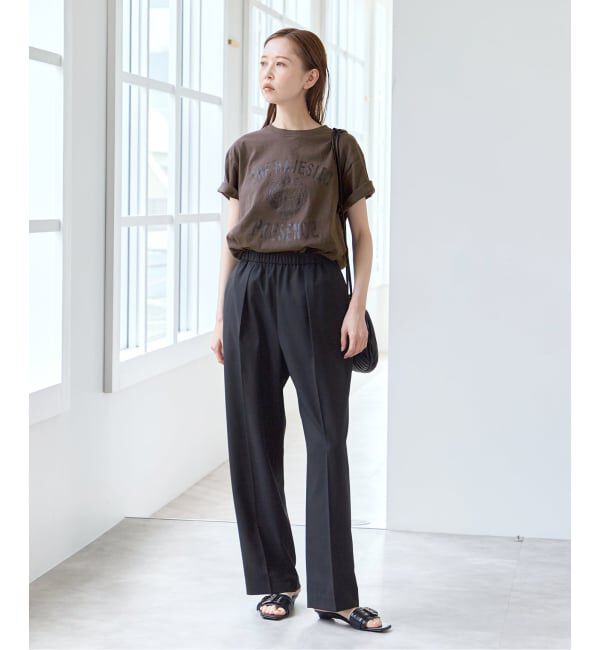 U by SPICK&SPAN「リネンライクウォッシャブルパンツ」|スラックス|