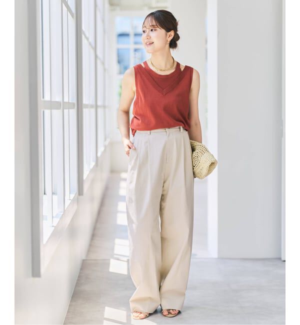 Spick and Span「Higuchi*S 2タックツイルパンツ」|チノ|