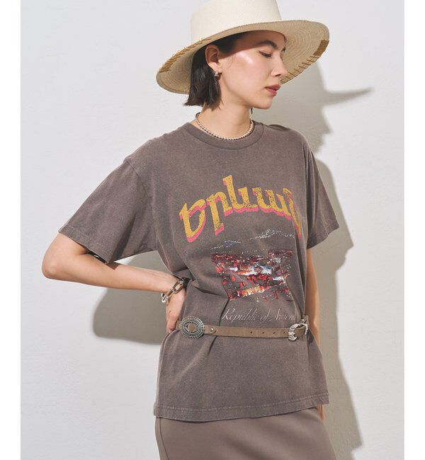  「《ヴィンテージ加工あり》夜景Tシャツ」|Tシャツ・カットソー|チャコールグレー