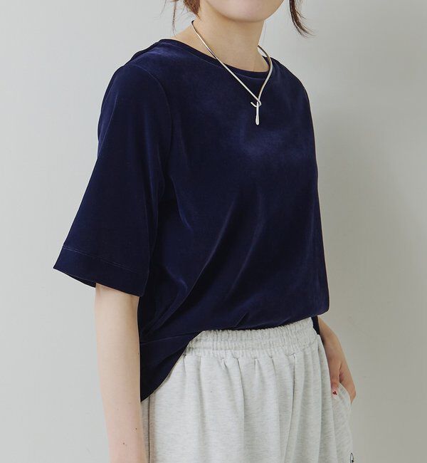  「シアーベロアハーフスリーブT」|Tシャツ・カットソー|
