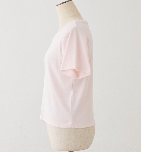  「ストーン付ワンポイント刺繍ロゴTee」|プルオーバー|