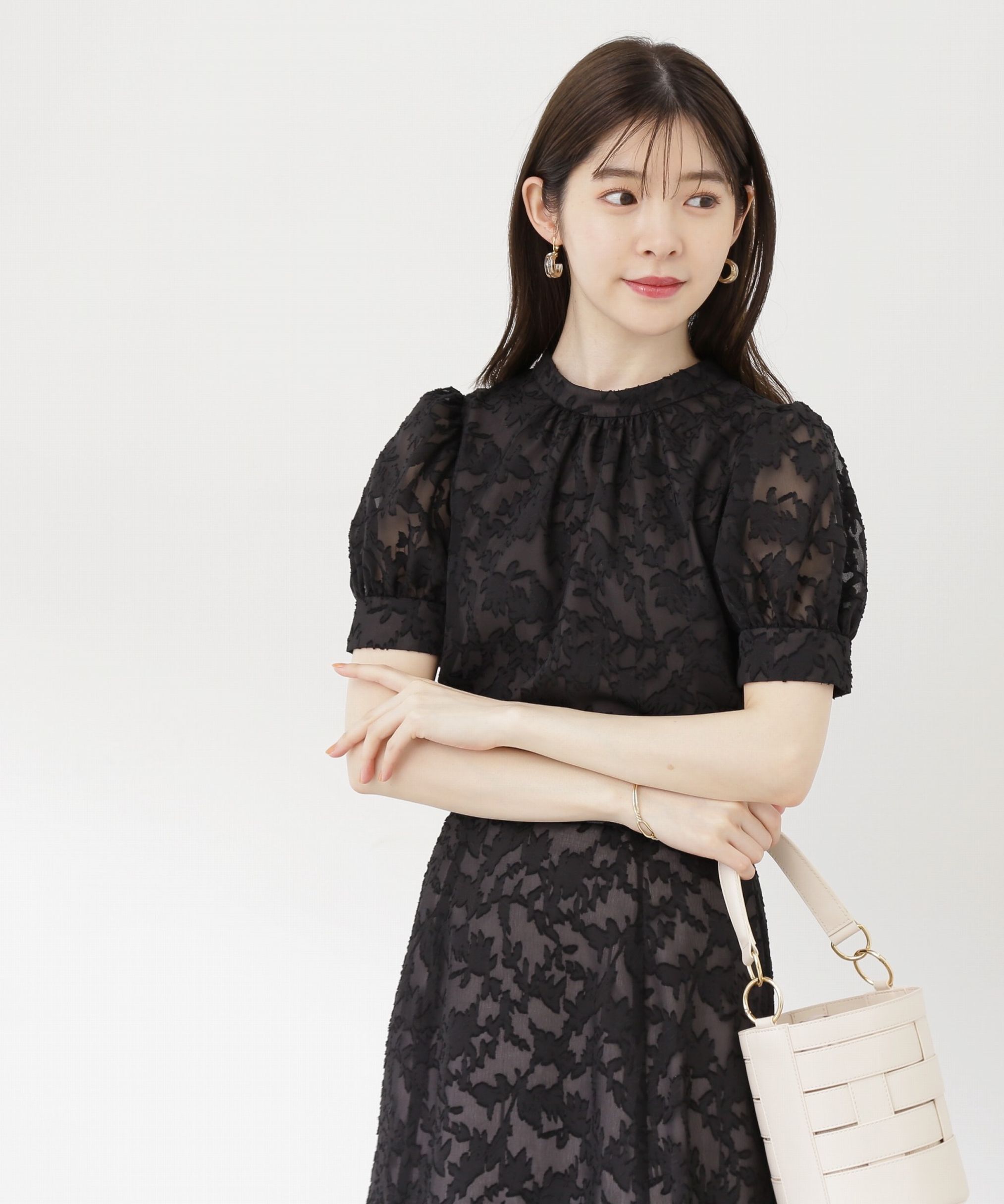 PROPORTION BODY DRESSING「フラワージャガードブラウス」|シャツ・ブラウス|