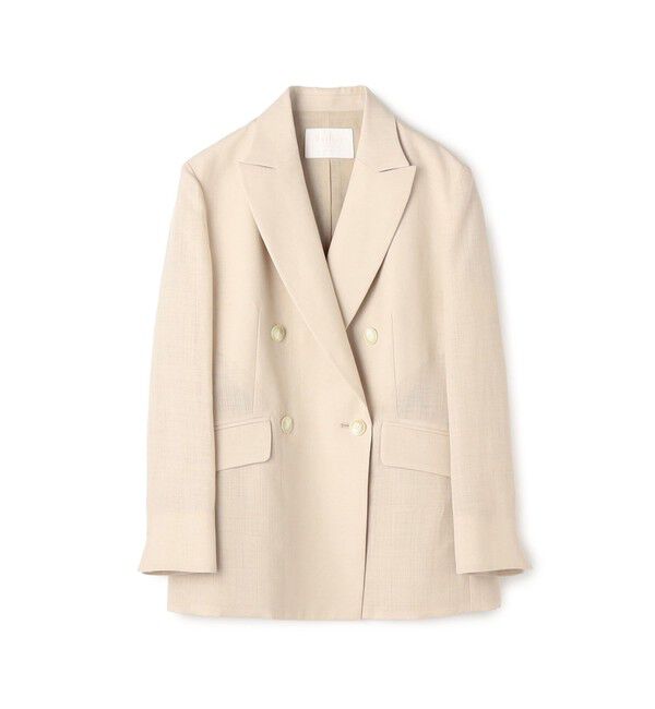 Ballsey「エアリースラブ ダブルブレストジャケット」|テーラードジャケット|43 ベージュ