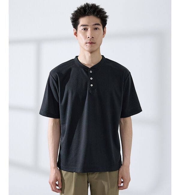 ABAHOUSE「サカリバ レイヤード ヘンリーネック Tシャツ」|Tシャツ・カットソー|