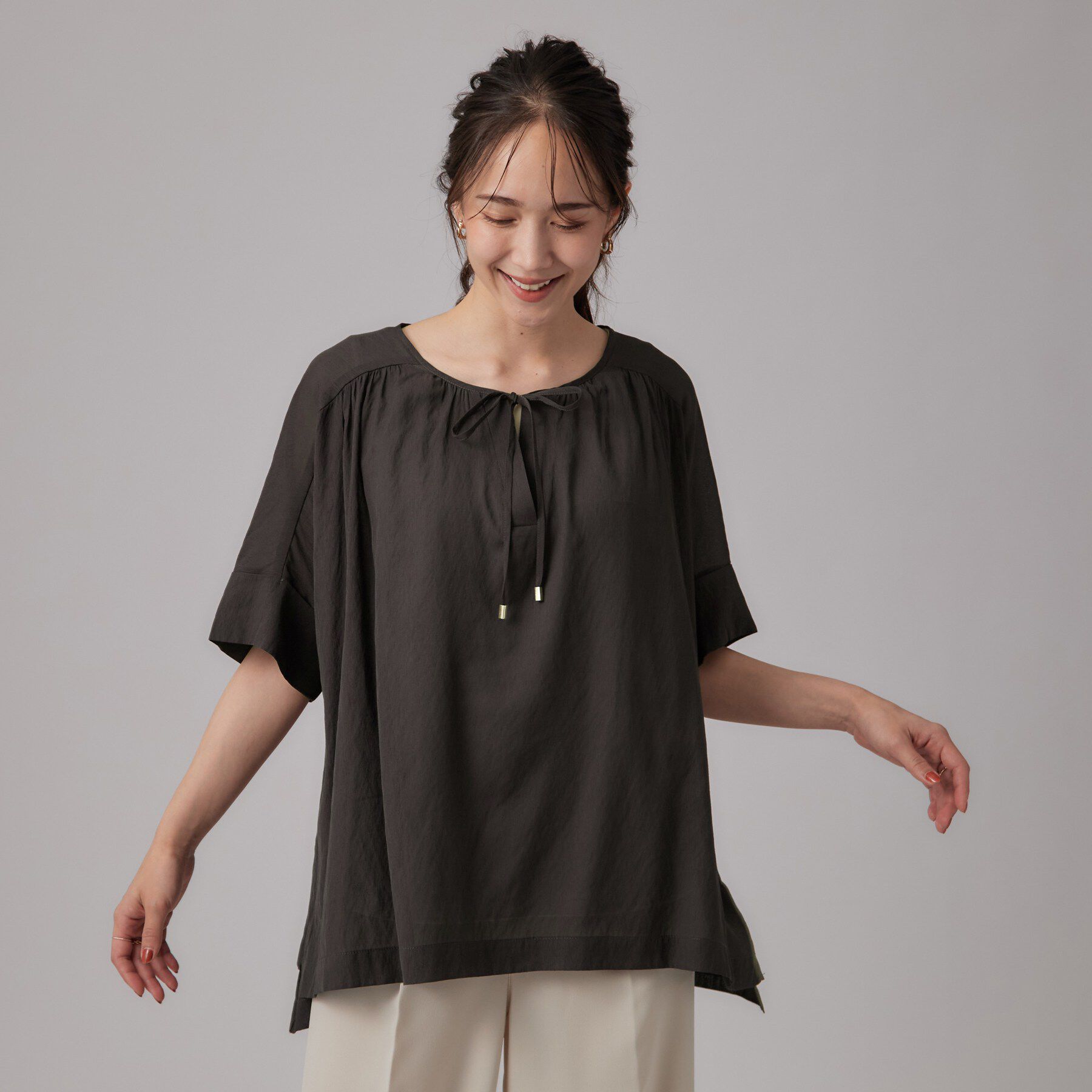 SHOO･LA･RUE「【2点セット】ポンチョ風ブラウス＆タンクトップセット」|その他|