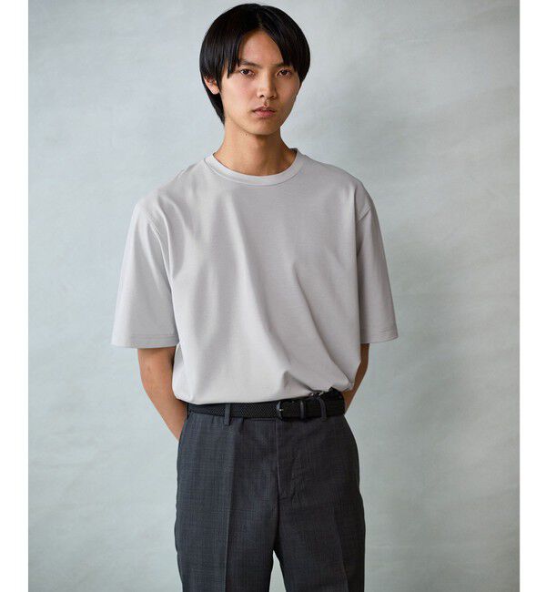 UNITED ARROWS green label relaxing「アイスコットン カノコ クルーネック カットソー -接触冷感-」|Tシャツ・カットソー|LT.GRAY