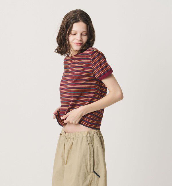 California General Store「＜CGS.＞マルチ ボーダー Tシャツ ウィメンズ」|Tシャツ・カットソー|WINE