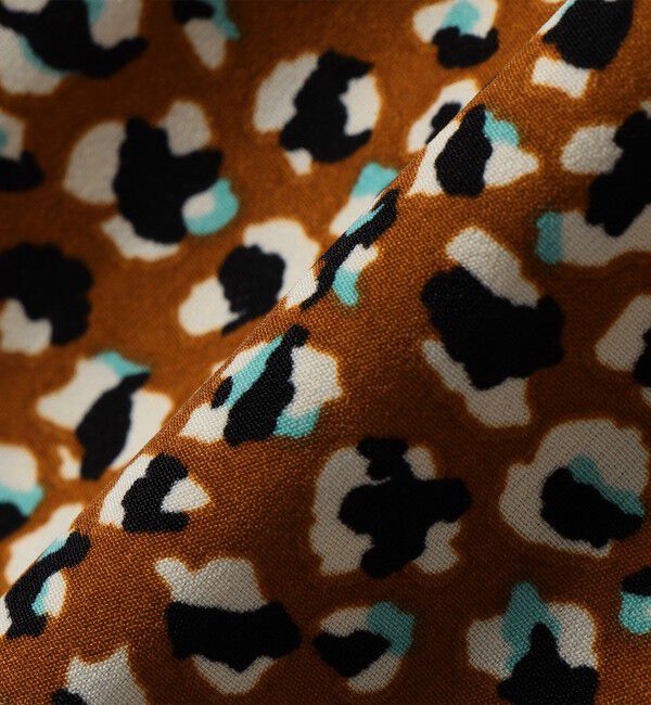 SHIPS any「《予約》SHIPS any:〈洗濯機可能〉レオパード ヘム フリル Iライン イージー スカート」|タイト|