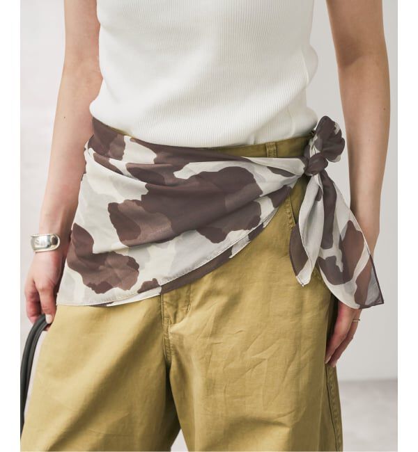Spick and Span「《別注》Spick & Span COW PRINT SCARF」|バンダナ・スカーフ|