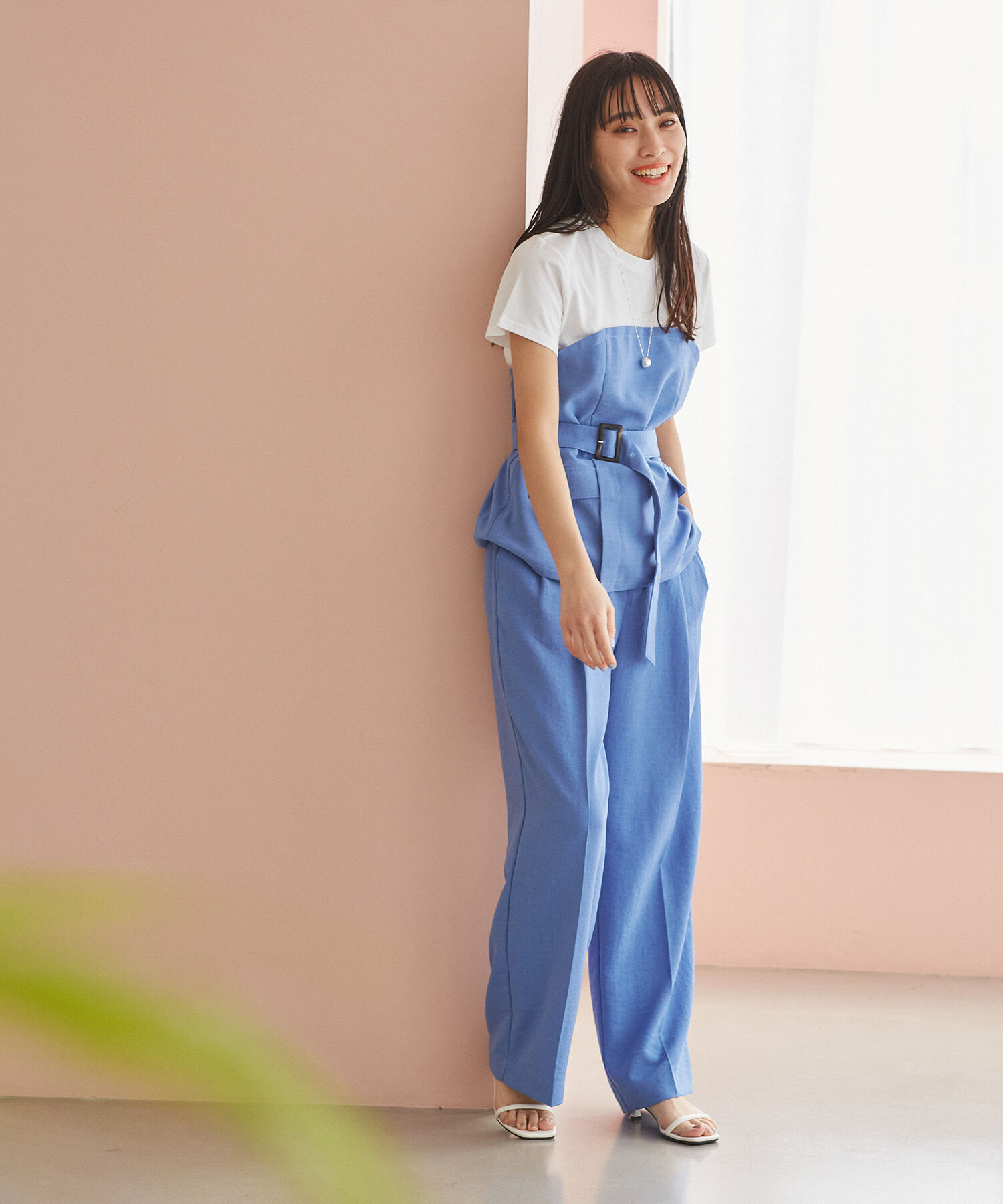 VIS「【接触冷感・洗える】美easyコルセットドッキングプルオーバー」|Tシャツ・カットソー|