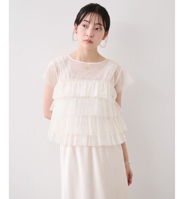 VIS「前後2WAYチュールティアードプルオーバー」|Tシャツ・カットソー|