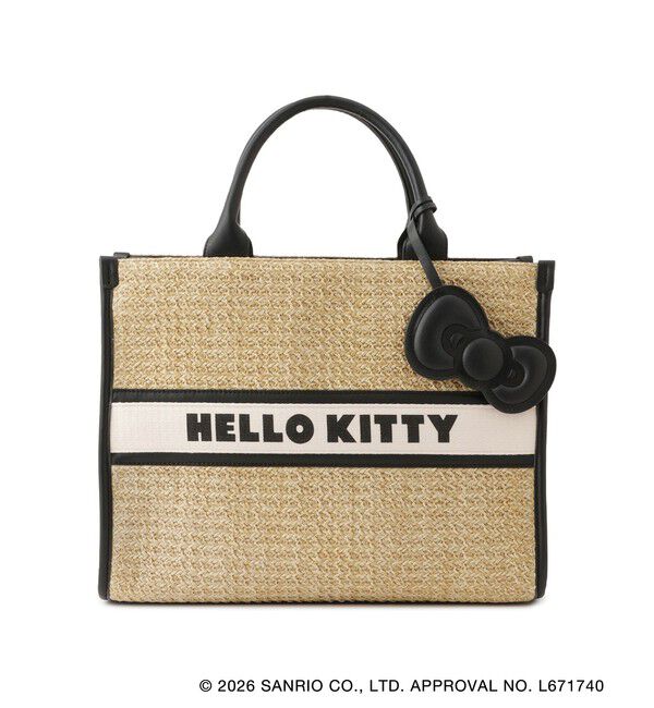 VIS「【HELLO KITTY&times;VIS】日焼けデザイン  ハローキティ雑材トートバッグ」|トートバッグ|