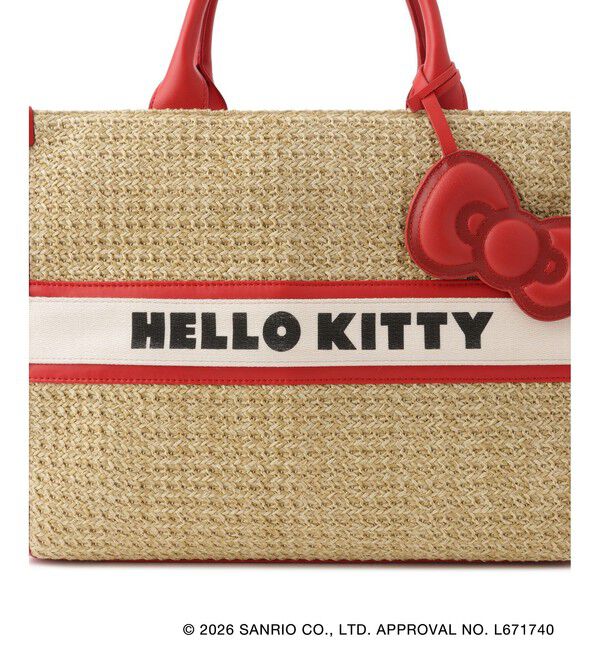 VIS「【HELLO KITTY&times;VIS】日焼けデザイン  ハローキティ雑材トートバッグ」|トートバッグ|