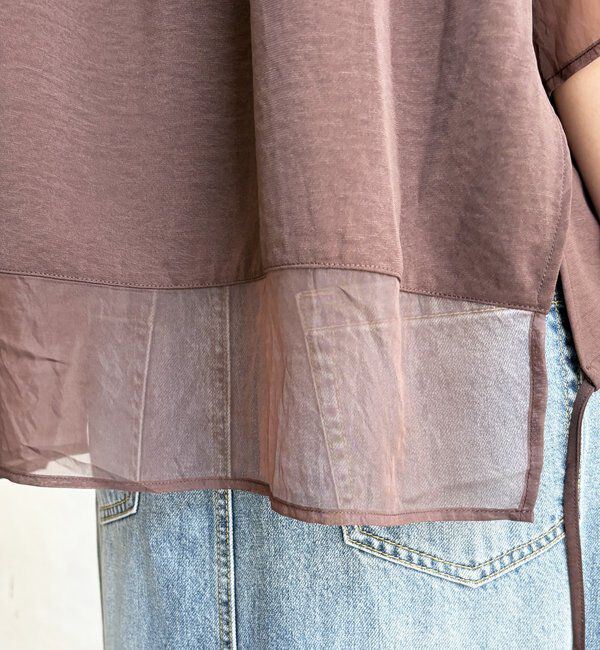 「【WEB限定】 シアーミックススキッパーシャツ」|シャツ・ブラウス|