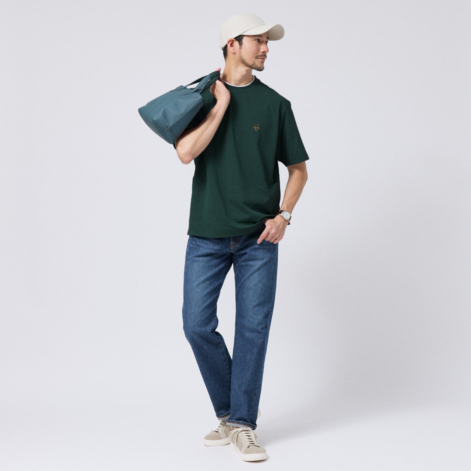 TAKEO KIKUCHI「【汗染み軽減】フェイクレイヤー ワンポイント プルオーバー」|Tシャツ・カットソー|