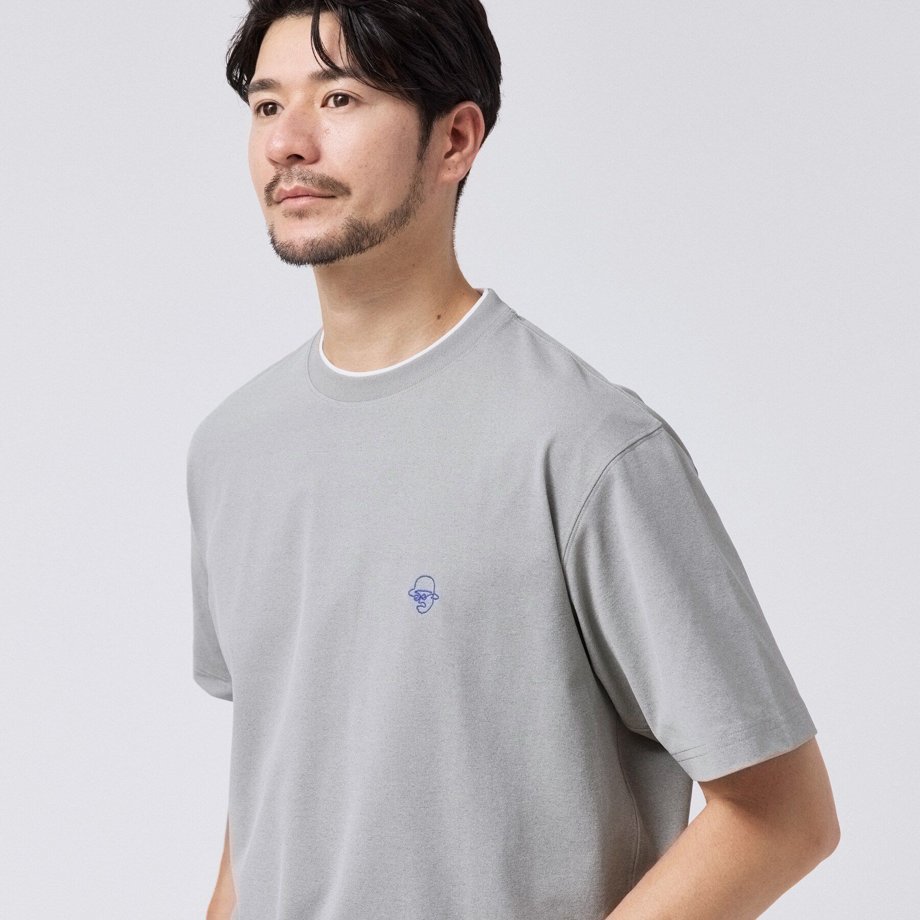 TAKEO KIKUCHI「【汗染み軽減】フェイクレイヤー ワンポイント プルオーバー」|Tシャツ・カットソー|