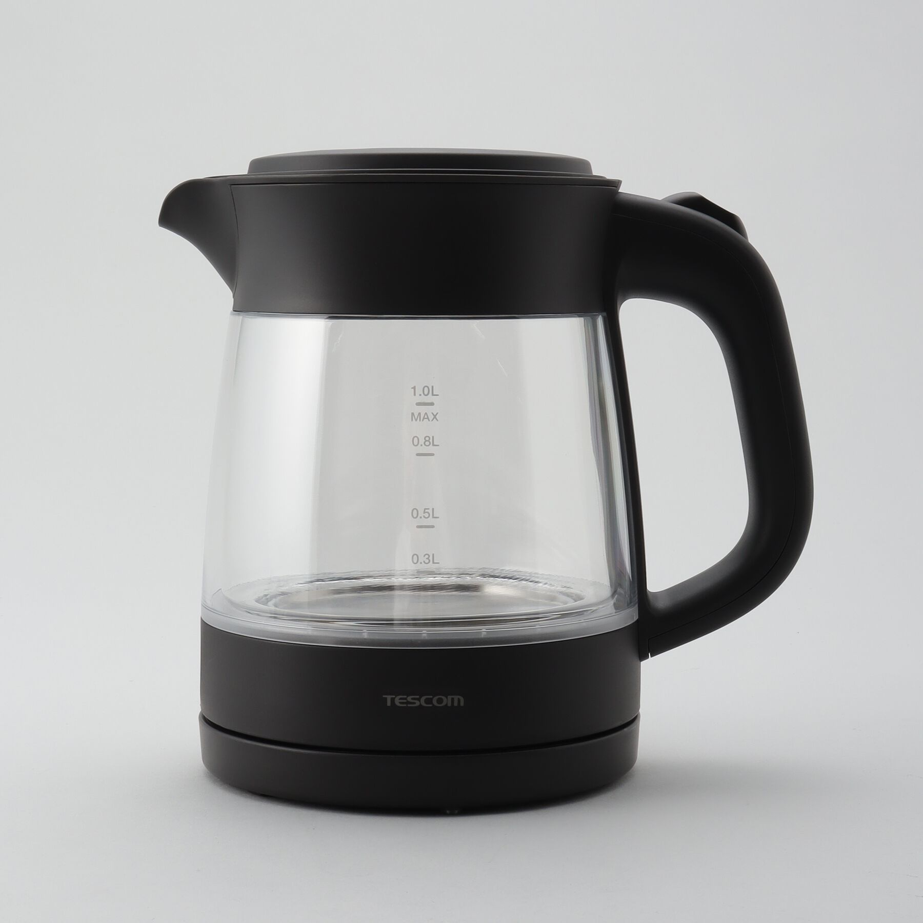 212 KITCHEN STORE「電気ケトルガラス 転倒流水防止1.0L BK」|食器・キッチングッズ|