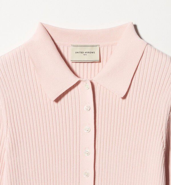 UNITED ARROWS「リブ ポロニット カーディガン ‐ウォッシャブル‐」|カーディガン|