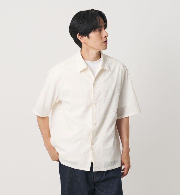 BEAUTY&YOUTH UNITED ARROWS「ヨウリュウ キャンプカラー シャツ FORM型 吸水速乾 通気性」|シャツ・ブラウス|OFF WHITE