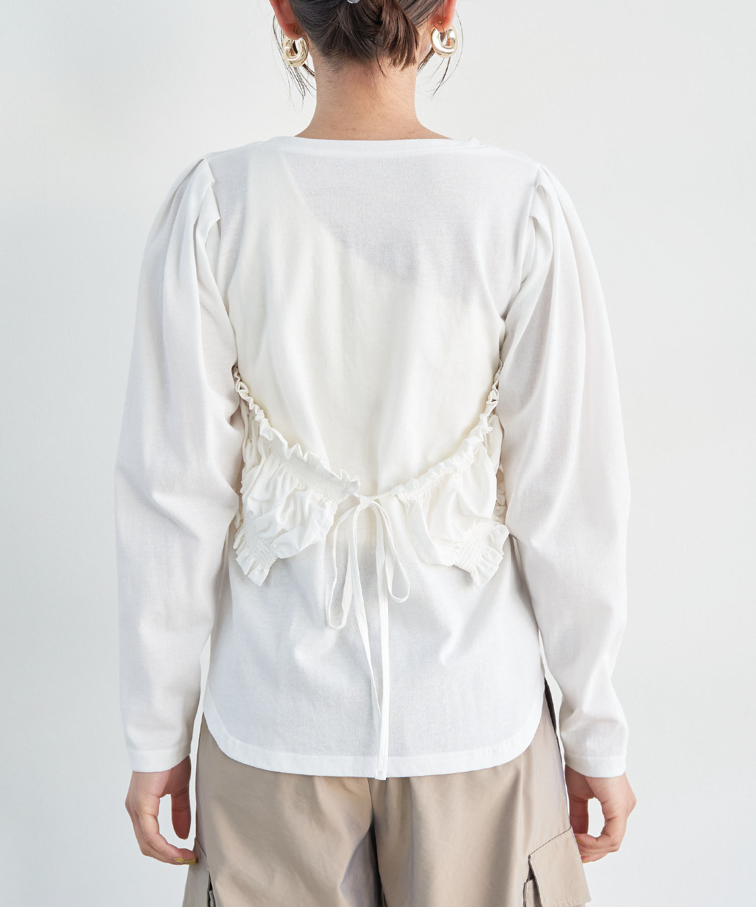 VIS「ビスチェドッキングデザインロングTシャツ」|Tシャツ・カットソー|