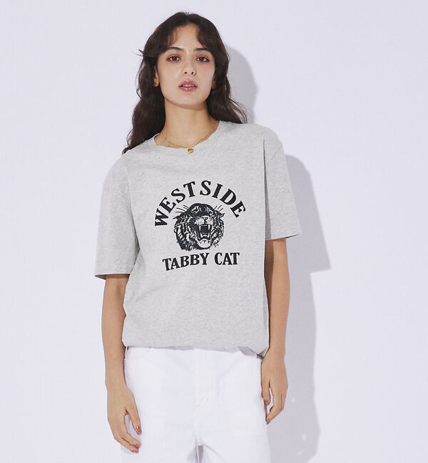 ABAHOUSE「【MIXTA/ミクスタ 】CREW NECK TABBY CAT Tシャツ」|Tシャツ・カットソー|