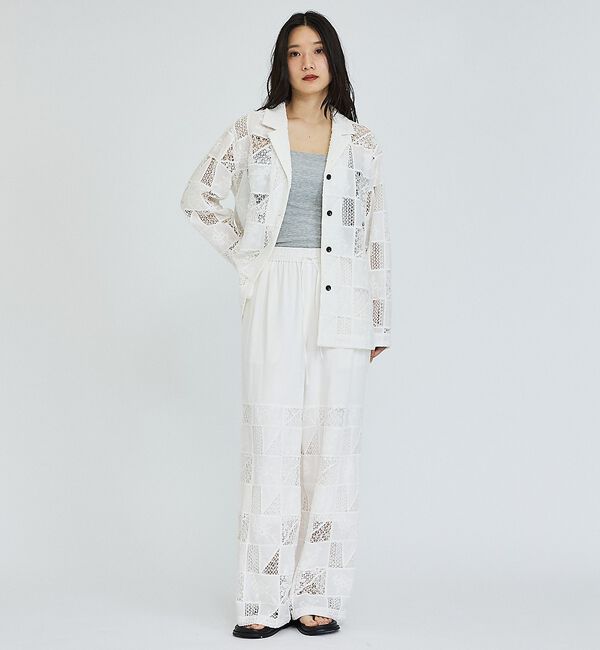 abahouse mavie「【セットアップ対応】刺繍レースジャケット」|その他|