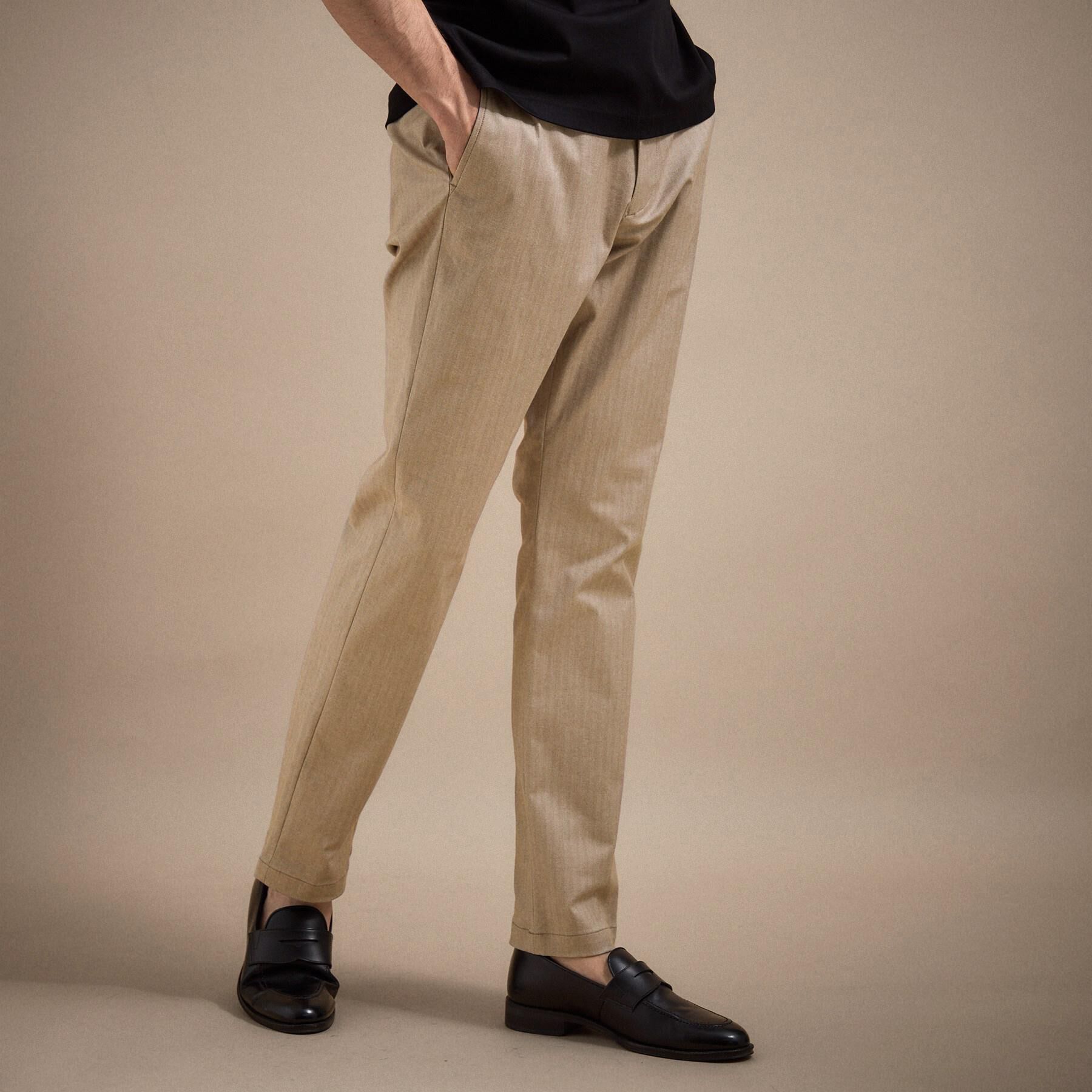 TAKEO KIKUCHI「【銘品】播州織り ヘリンボン ストレートパンツ」|その他|ベージュ(052)