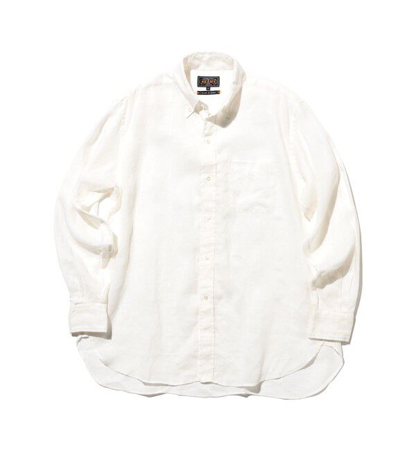 BEAMS PLUS「B.D. Classic-fit Linen Chambray」|シャツ・ブラウス|WHITE
