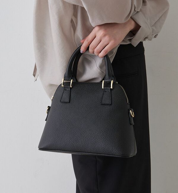 Rouge vif「【AULENTTI/オウレンティ】レザー2wayハンドバッグ/ショルダーバッグ」|ショルダー・メッセンジャー|ブラック
