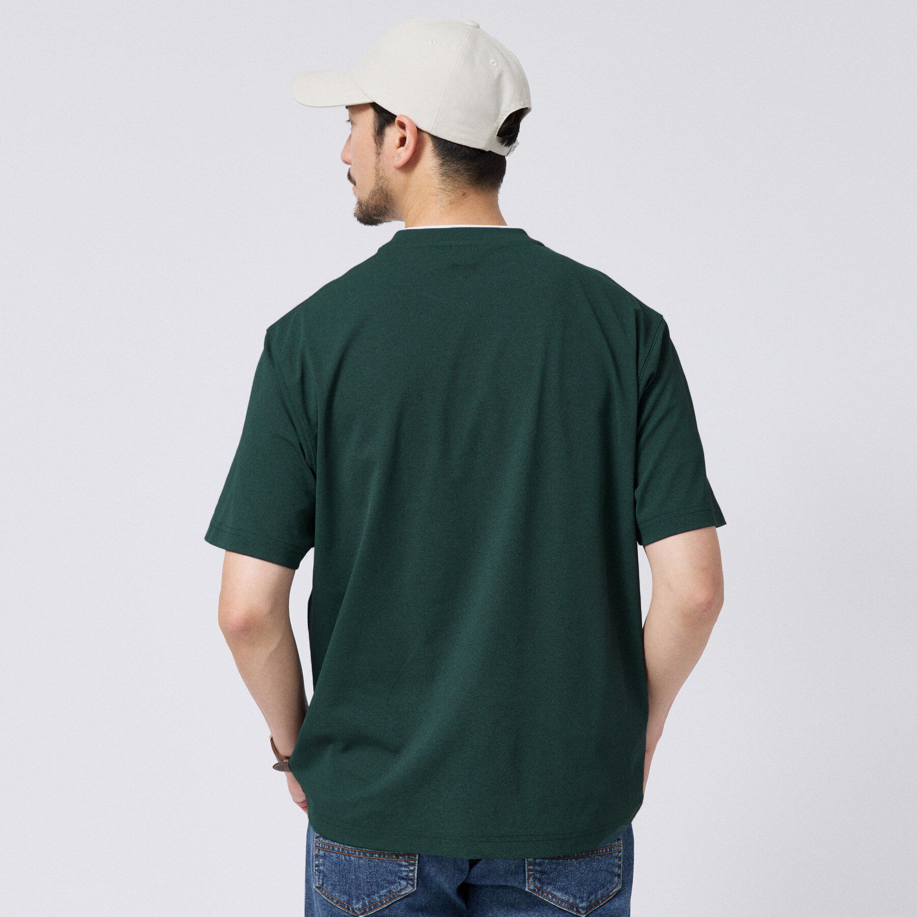 TAKEO KIKUCHI「【汗染み軽減】フェイクレイヤー ワンポイント プルオーバー」|Tシャツ・カットソー|