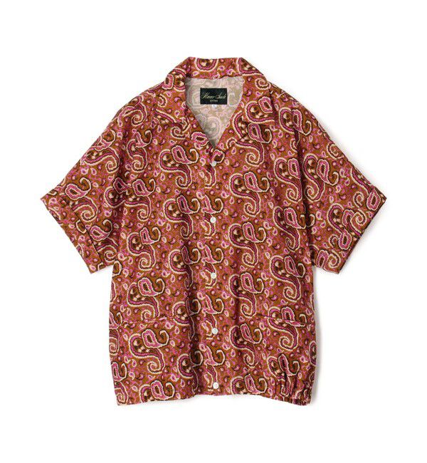 TOMORROWLAND BUYING WEAR「【別注】HAVERSACK ATTIRE ペイズリープリント オープンカラーハーフスリーブシャツ」|シャツ・ブラウス|46 ブラウン系