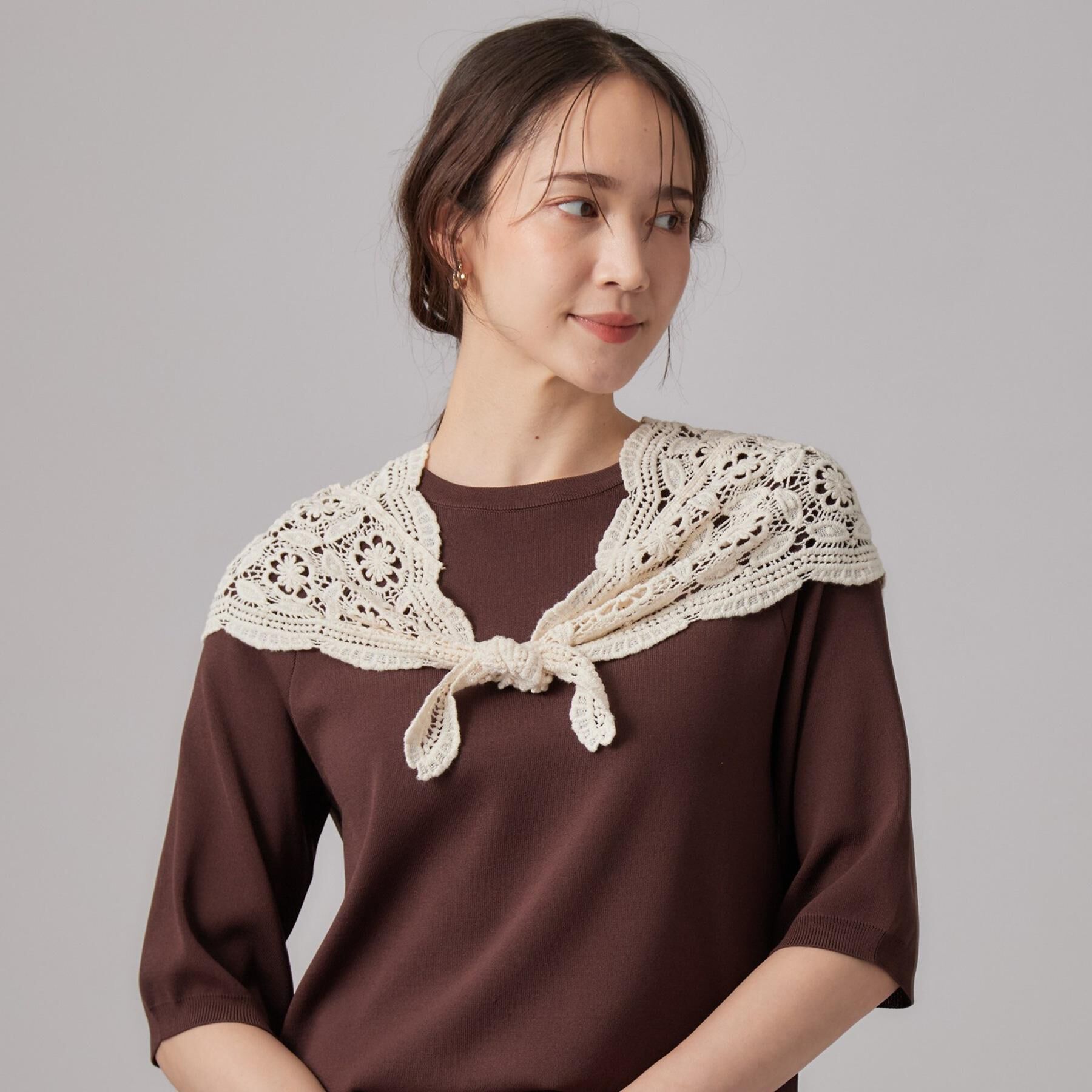 SHOO･LA･RUE「レース編み三角ショール」|その他|