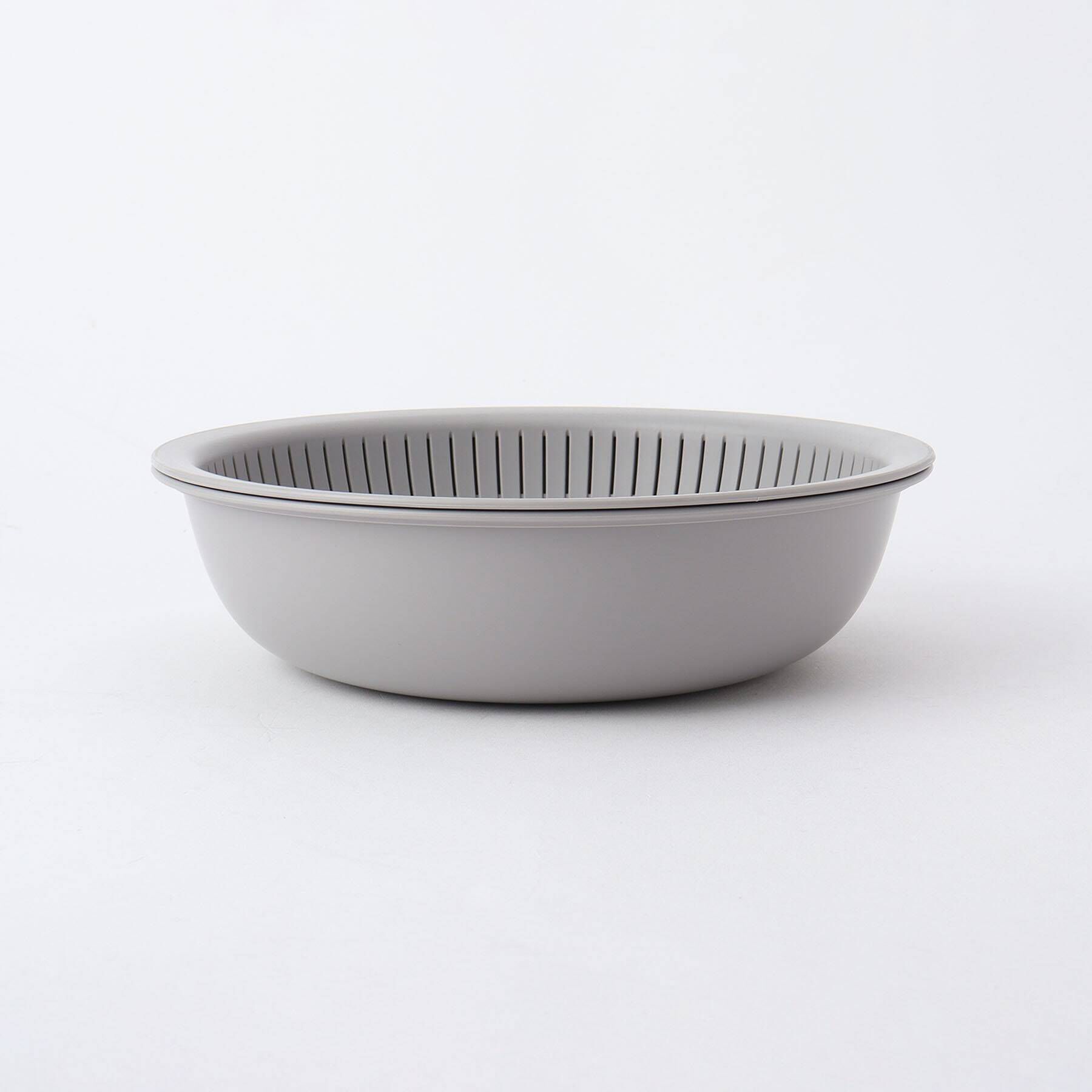 212 KITCHEN STORE「米とぎにも使えるザルとボール浅 GY ＜like-it ライクイット＞」|食器・キッチングッズ|
