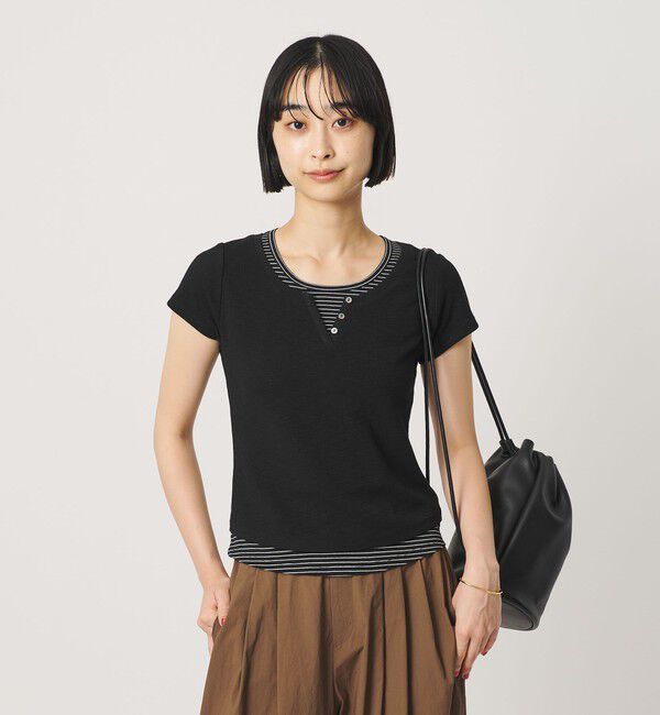 BEAUTY&YOUTH UNITED ARROWS「ヘンリーネック レイヤード Tシャツ」|Tシャツ・カットソー|