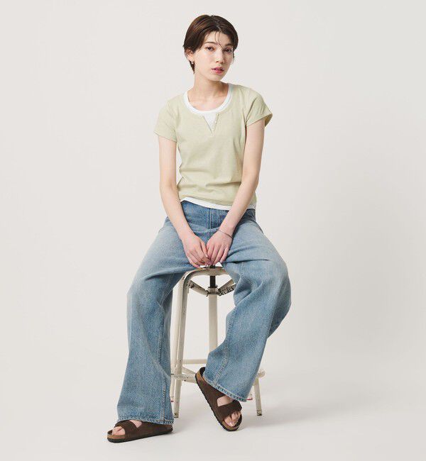 BEAUTY&YOUTH UNITED ARROWS「ヘンリーネック レイヤード Tシャツ」|Tシャツ・カットソー|