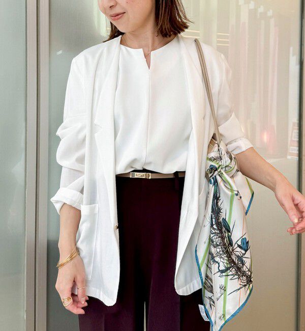 NOLLEY'S sophi「《セットアップ対応》NEW morisachiウォッシャブルツイルケープ風ブラウス」|シャツ・ブラウス|