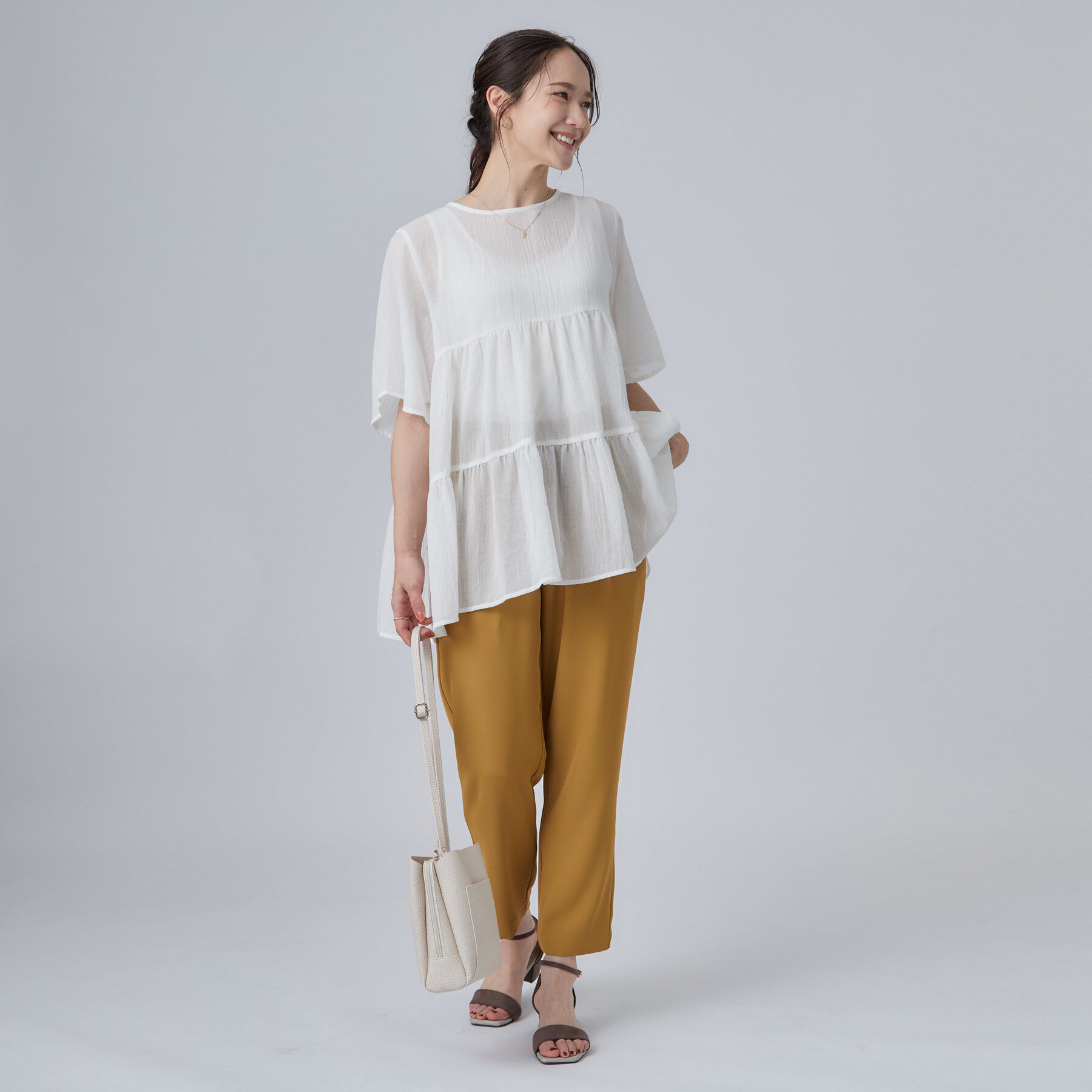 SHOO･LA･RUE「ワッシャーティアードブラウス」|シャツ・ブラウス|