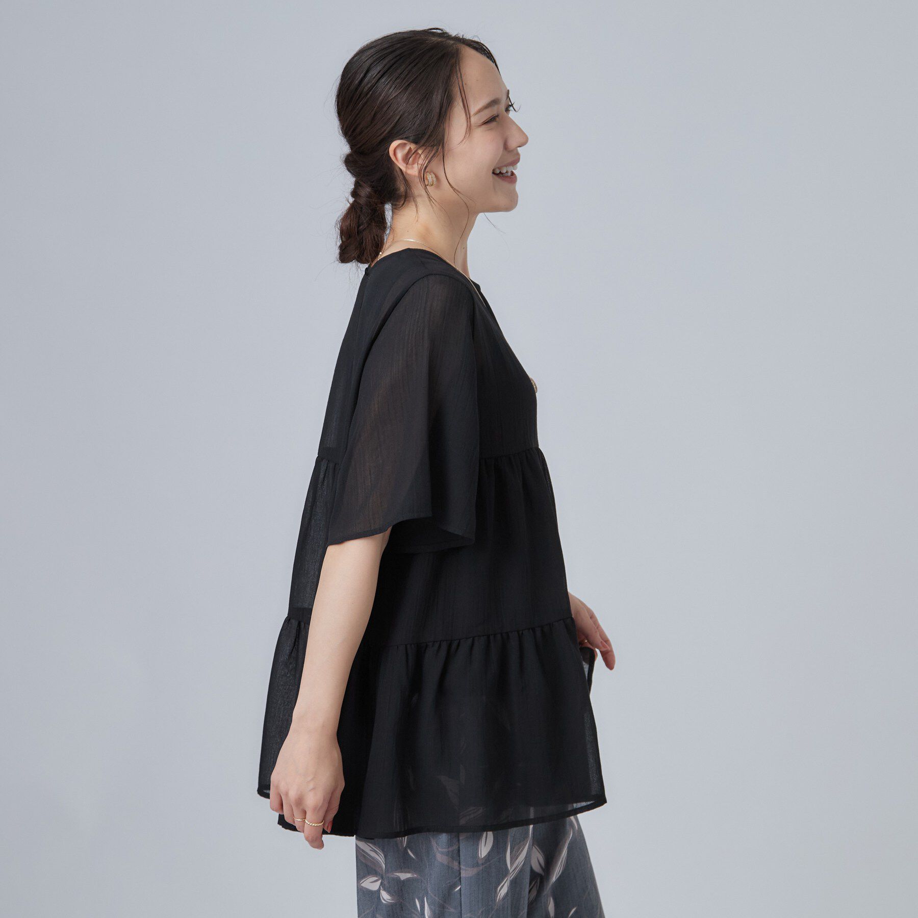 SHOO･LA･RUE「ワッシャーティアードブラウス」|シャツ・ブラウス|