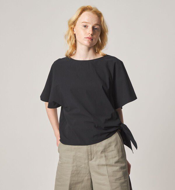 STEVEN ALAN「＜Steven Alan＞コットン タイ ブラウス」|シャツ・ブラウス|BLACK