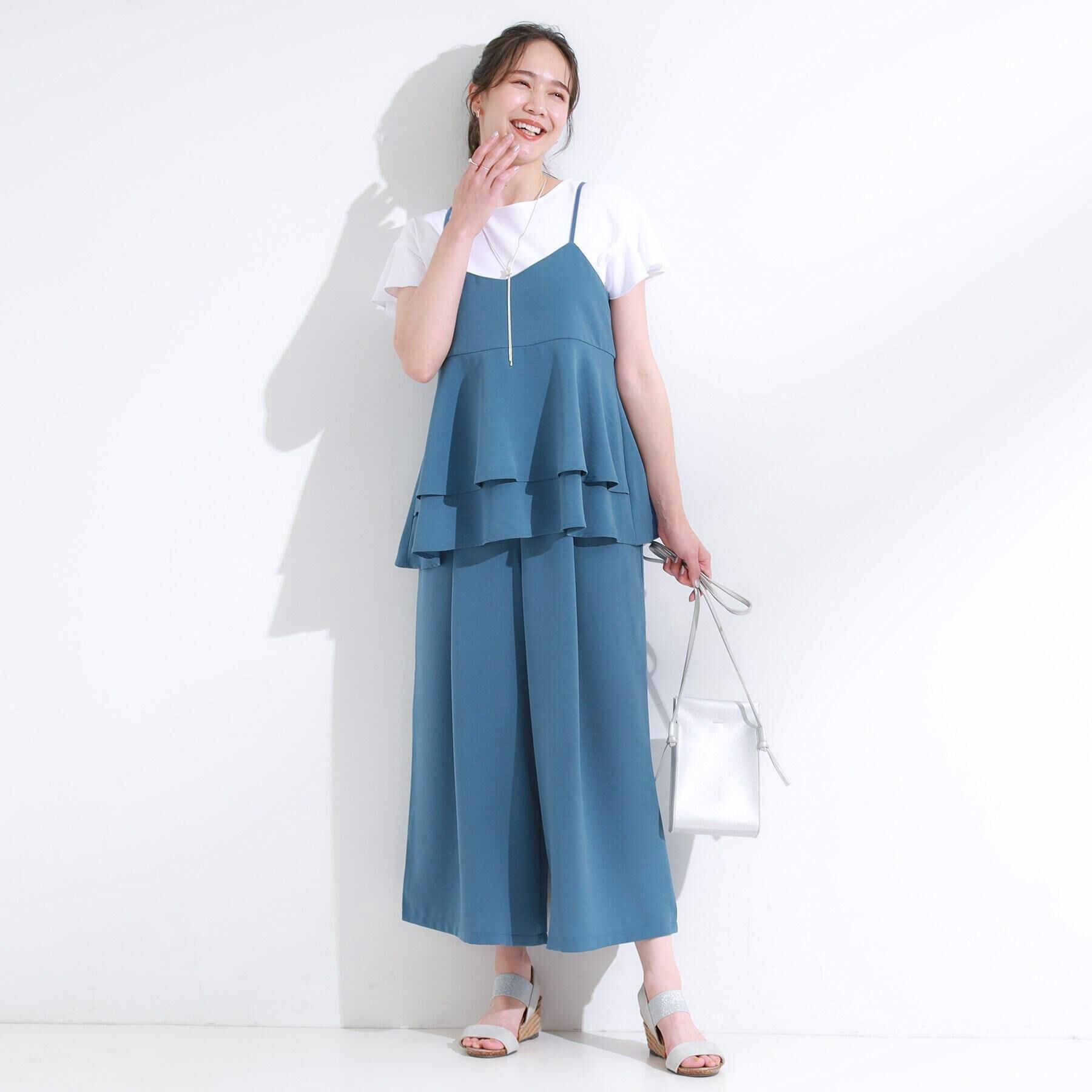 SHOO･LA･RUE「【汗ジミ防止/ひんやり/UV】フリルスリーブTシャツ」|Tシャツ・カットソー|