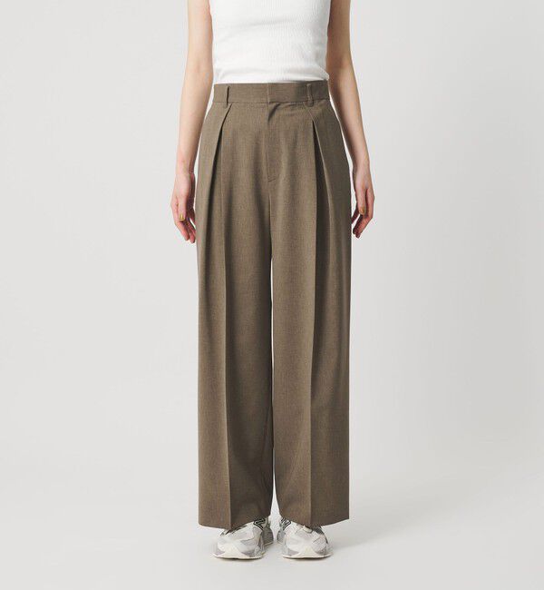 BEAUTY&YOUTH UNITED ARROWS「2タック ワイドパンツ 吸水速乾 防シワ ウォッシャブル/モカ」|その他|