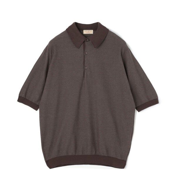 TOMORROWLAND MENS「【別注】JOHN SMEDLEY 30Gハニカム編み ニットポロ ISIS」|ニット・セーター|48 ブラウン系