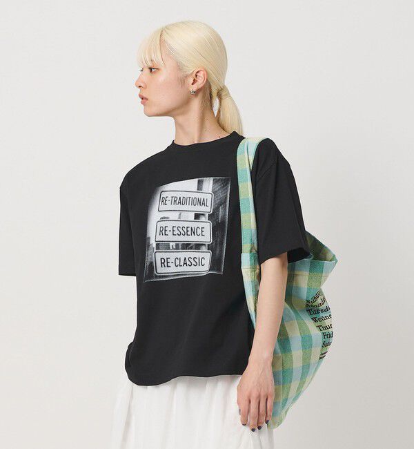 BEAUTY&YOUTH UNITED ARROWS「【WEB限定】フォトプリントTシャツ」|Tシャツ・カットソー|BLACK