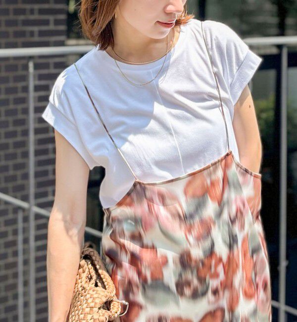 NOLLEY'S「《ノーリーズオリジナル美容Tシャツ》シルクアミノ酸加工オーバーノースリーブ」|Tシャツ・カットソー|ホワイト